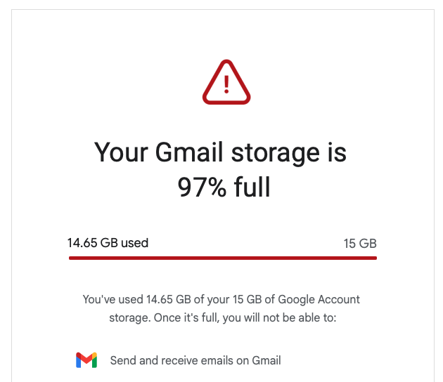 Gmail Inbox Full